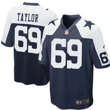 Nike Alex Taylor Men's Game Dallas Cowboys Navy Blue Throwback Jersey