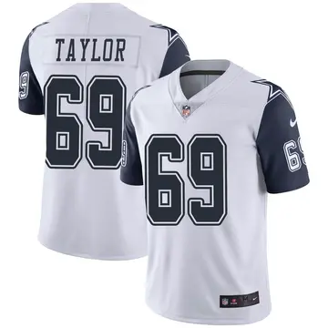 Nike Alex Taylor Men's Limited Dallas Cowboys White Color Rush Vapor Untouchable Jersey