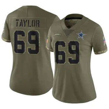 Nike Alex Taylor Women's Limited Dallas Cowboys Olive 2022 Salute To Service Jersey
