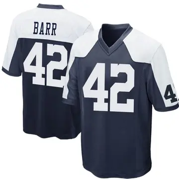 Nike Anthony Barr Men's Game Dallas Cowboys Navy Blue Throwback Jersey