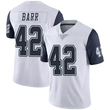 Nike Anthony Barr Men's Limited Dallas Cowboys White Color Rush Vapor Untouchable Jersey