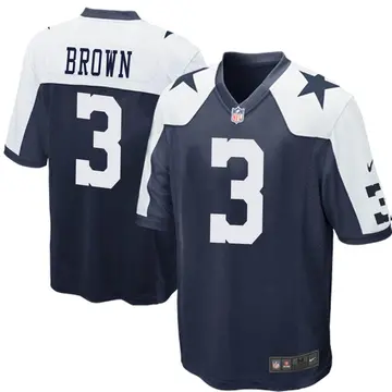 Nike Anthony Brown Men's Game Dallas Cowboys Navy Blue Throwback Jersey