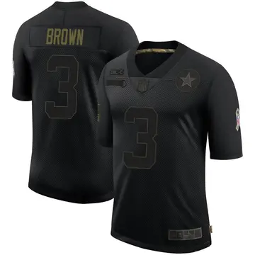 Nike Anthony Brown Men's Limited Dallas Cowboys Black 2020 Salute To Service Jersey