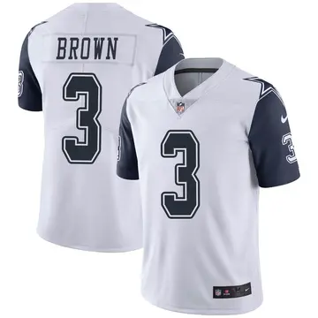 Nike Anthony Brown Men's Limited Dallas Cowboys White Color Rush Vapor Untouchable Jersey