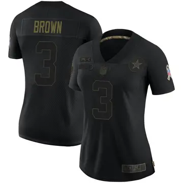 Nike Anthony Brown Women's Limited Dallas Cowboys Black 2020 Salute To Service Jersey