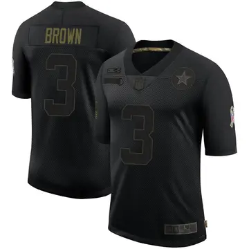 Nike Anthony Brown Youth Limited Dallas Cowboys Black 2020 Salute To Service Jersey