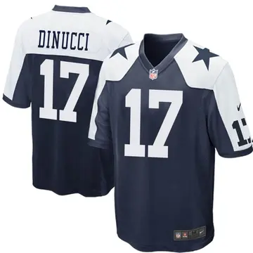 Nike Ben DiNucci Men's Game Dallas Cowboys Navy Blue Throwback Jersey