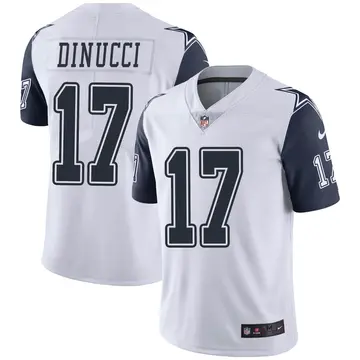 Nike Ben DiNucci Men's Limited Dallas Cowboys White Color Rush Vapor Untouchable Jersey