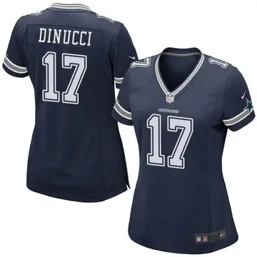 Nike Ben DiNucci Women's Game Dallas Cowboys Navy Team Color Jersey