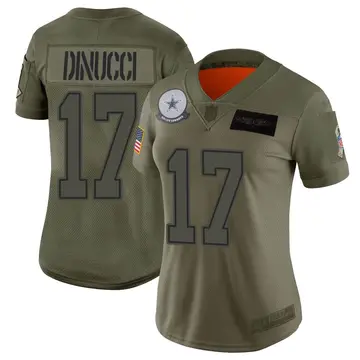 Nike Ben DiNucci Women's Limited Dallas Cowboys Camo 2019 Salute to Service Jersey