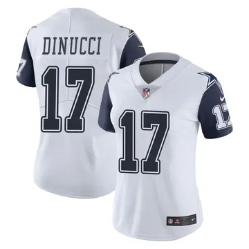 Nike Ben DiNucci Women's Limited Dallas Cowboys White Color Rush Vapor Untouchable Jersey