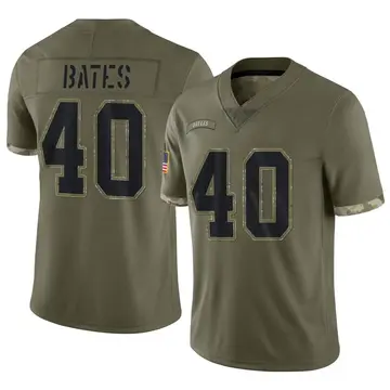 Nike Bill Bates Men's Limited Dallas Cowboys Olive 2022 Salute To Service Jersey