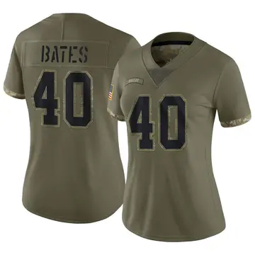 Nike Bill Bates Women's Limited Dallas Cowboys Olive 2022 Salute To Service Jersey