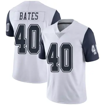 Nike Bill Bates Youth Limited Dallas Cowboys White Color Rush Vapor Untouchable Jersey