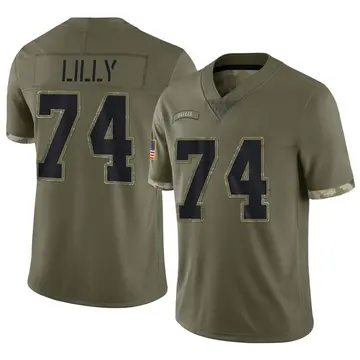 Nike Bob Lilly Men's Limited Dallas Cowboys Olive 2022 Salute To Service Jersey