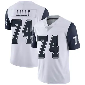 Nike Bob Lilly Men's Limited Dallas Cowboys White Color Rush Vapor Untouchable Jersey