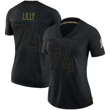 Nike Bob Lilly Women's Limited Dallas Cowboys Black 2020 Salute To Service Jersey