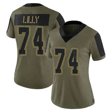 Nike Bob Lilly Women's Limited Dallas Cowboys Olive 2021 Salute To Service Jersey