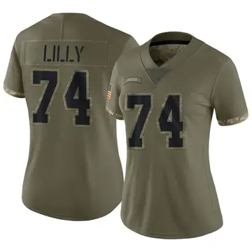 Nike Bob Lilly Women's Limited Dallas Cowboys Olive 2022 Salute To Service Jersey