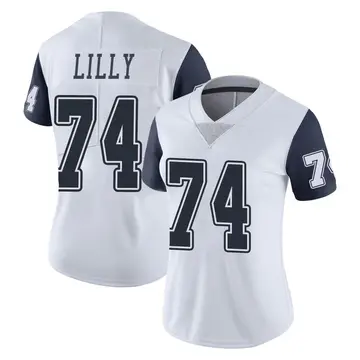 Nike Bob Lilly Women's Limited Dallas Cowboys White Color Rush Vapor Untouchable Jersey