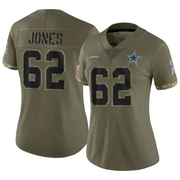 Nike Braylon Jones Women's Limited Dallas Cowboys Olive 2022 Salute To Service Jersey