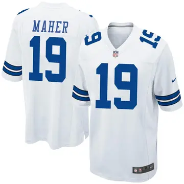Nike Brett Maher Men's Game Dallas Cowboys White Jersey