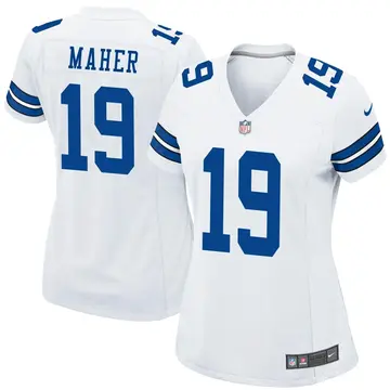 Nike Brett Maher Women's Game Dallas Cowboys White Jersey