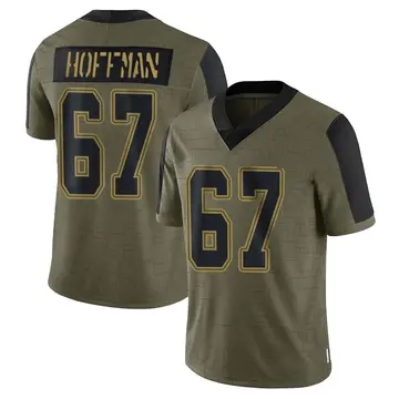 Nike Brock Hoffman Men's Limited Dallas Cowboys Olive 2021 Salute To Service Jersey