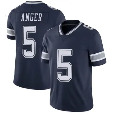 Nike Bryan Anger Men's Limited Dallas Cowboys Navy Team Color Vapor Untouchable Jersey