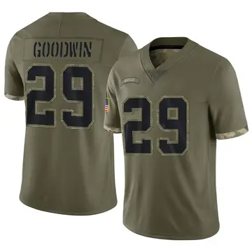 Nike C.J. Goodwin Men's Limited Dallas Cowboys Olive 2022 Salute To Service Jersey