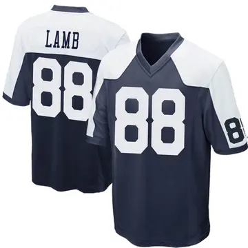 Nike CeeDee Lamb Men's Game Dallas Cowboys Navy Blue Throwback Jersey