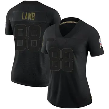 Nike CeeDee Lamb Women's Limited Dallas Cowboys Black 2020 Salute To Service Jersey