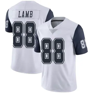 Nike CeeDee Lamb Youth Limited Dallas Cowboys White Color Rush Vapor Untouchable Jersey