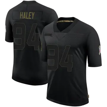 Nike Charles Haley Men's Limited Dallas Cowboys Black 2020 Salute To Service Jersey