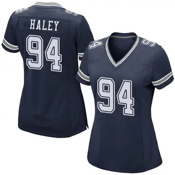 Nike Charles Haley Women's Game Dallas Cowboys Navy Team Color Jersey