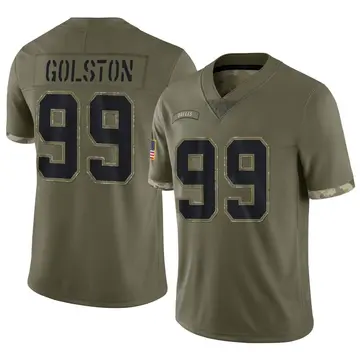 Nike Chauncey Golston Men's Limited Dallas Cowboys Olive 2022 Salute To Service Jersey