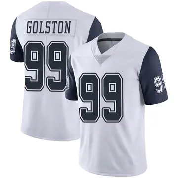 Nike Chauncey Golston Men's Limited Dallas Cowboys White Color Rush Vapor Untouchable Jersey