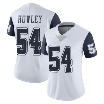 Nike Chuck Howley Women's Limited Dallas Cowboys White Color Rush Vapor Untouchable Jersey