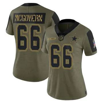 Nike Connor McGovern Women's Limited Dallas Cowboys Olive 2021 Salute To Service Jersey