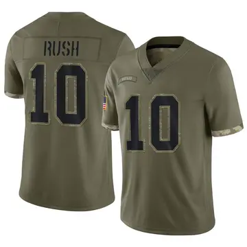 Nike Cooper Rush Men's Limited Dallas Cowboys Olive 2022 Salute To Service Jersey