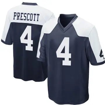 Nike Dak Prescott Men's Game Dallas Cowboys Navy Blue Throwback Jersey