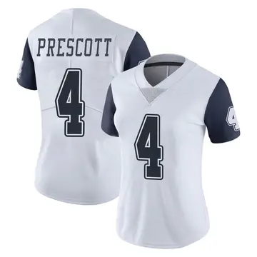Nike Dak Prescott Women's Limited Dallas Cowboys White Color Rush Vapor Untouchable Jersey