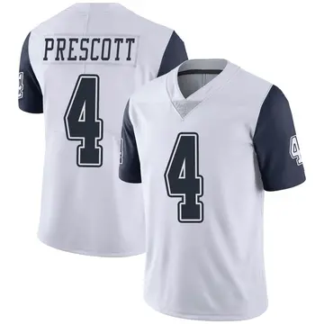 Nike Dak Prescott Youth Limited Dallas Cowboys White Color Rush Vapor Untouchable Jersey
