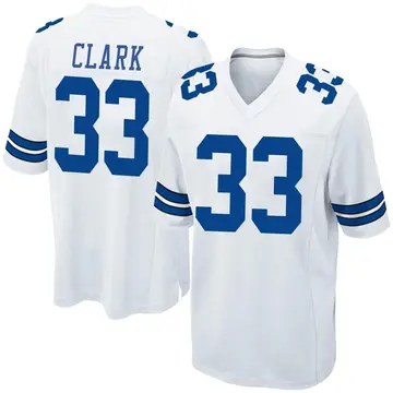 Nike Damone Clark Men's Game Dallas Cowboys White Jersey
