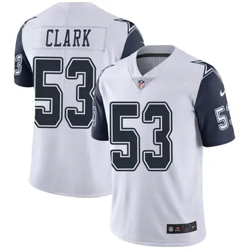 Nike Damone Clark Men's Limited Dallas Cowboys White Color Rush Vapor Untouchable Jersey