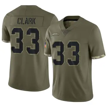 Nike Damone Clark Youth Limited Dallas Cowboys Olive 2022 Salute To Service Jersey