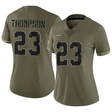 Nike Darian Thompson Women's Limited Dallas Cowboys Olive 2022 Salute To Service Jersey