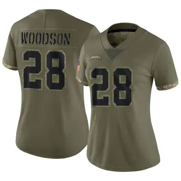 Nike Darren Woodson Women's Limited Dallas Cowboys Olive 2022 Salute To Service Jersey