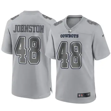 Nike Daryl Johnston Men's Game Dallas Cowboys Gray Atmosphere Fashion Jersey