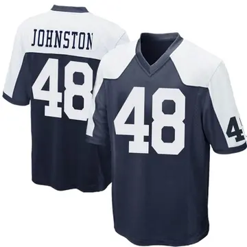 Nike Daryl Johnston Men's Game Dallas Cowboys Navy Blue Throwback Jersey